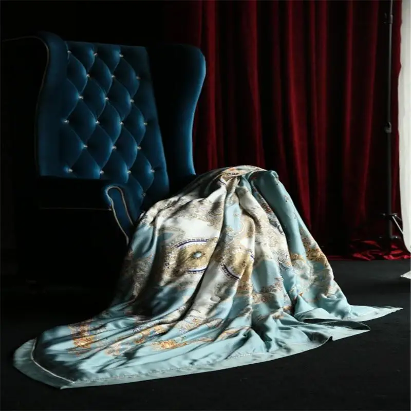 Famvotar Роскошный Tencel сделано 60 s летнее одеяло Европейский стиль высокого класса простыни одеяло 200x230 см Размер королевы необычное одеяло - Цвет: Style 7