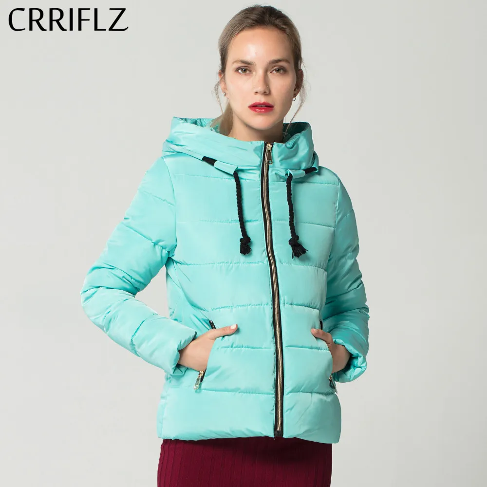 

Short Warm Winter Jacket Women Parkas Thick Zipper Hooded Coat Female Jacket Coat CRRIFLZ 2018 New Autumn Winter Collection