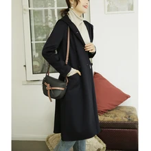 Зимнее шерстяное пальто женская одежда корейская Длинная шерстяная куртка Винтаж элегантные женские кашемировые пальто Manteau Femme Hiver ZL1342