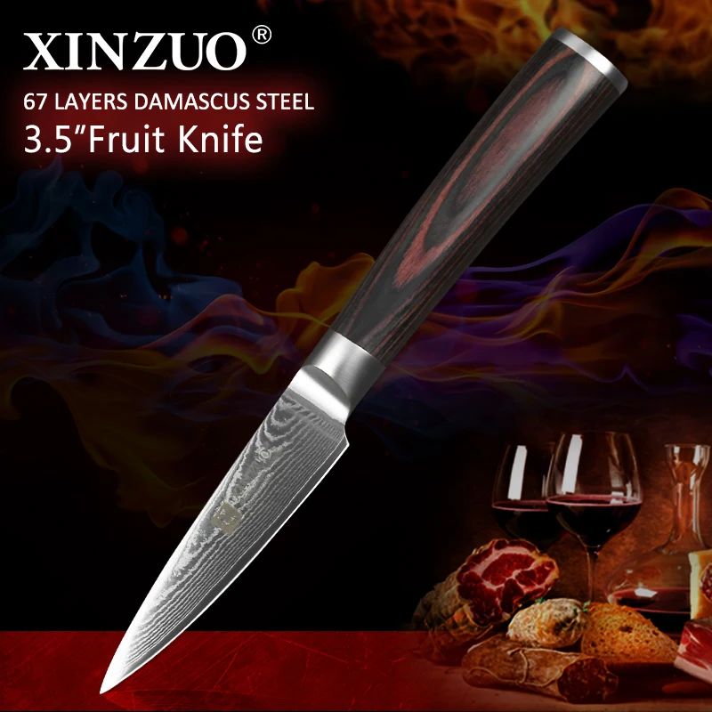 Buy XINZUO NEWEST 3.5" fruit knife Damascus kitchen