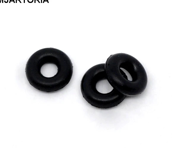 

MJARTORIA 500 Black Rubber Stopper Rings/ Silicone Beads Fit European Clip Beads
