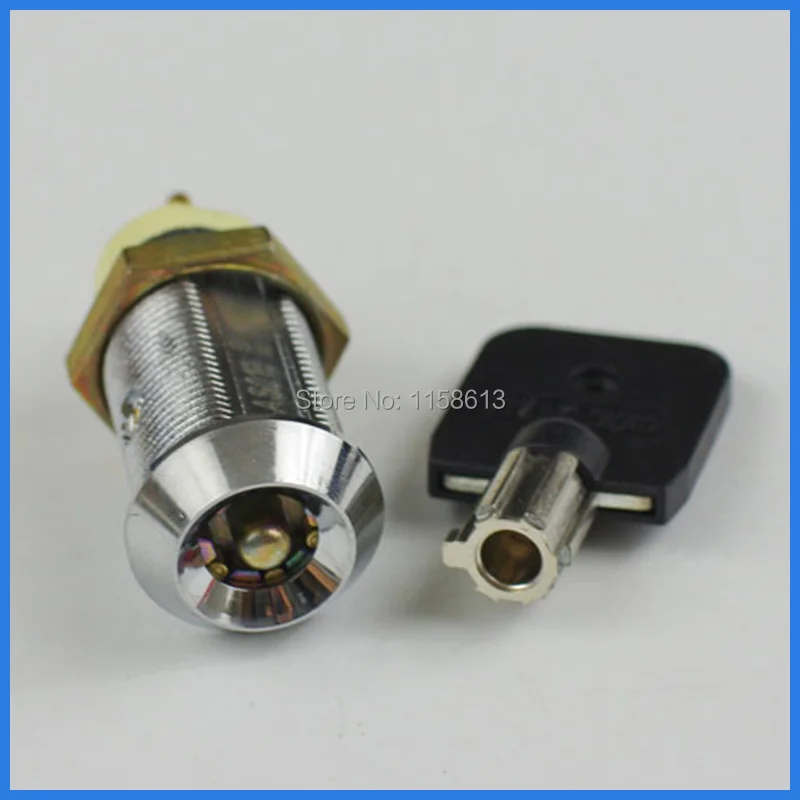 1 Piece 32mm Zinc Alloy Plum Blossom Key Electrical Control Machine Switch Lock With Round Plug