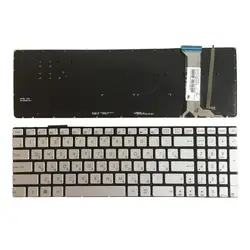 Новый для ASUS ZX50JX ZX50VW ZX50VX ZX70VW ZX70 ZX70V с подсветкой русские RU Клавиатура ноутбука silver