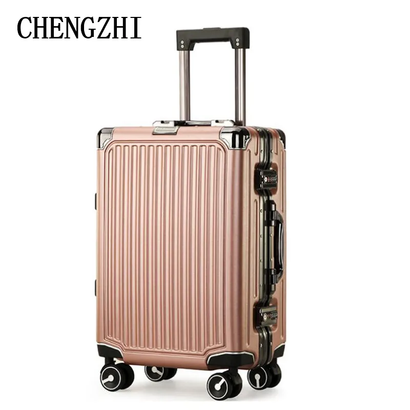 CHENGZHI 2" 24"-дюймовый мужские деловые алюминиевая рама дизайнерский чемодан spinner Тележка vintage чемодан для путешествий