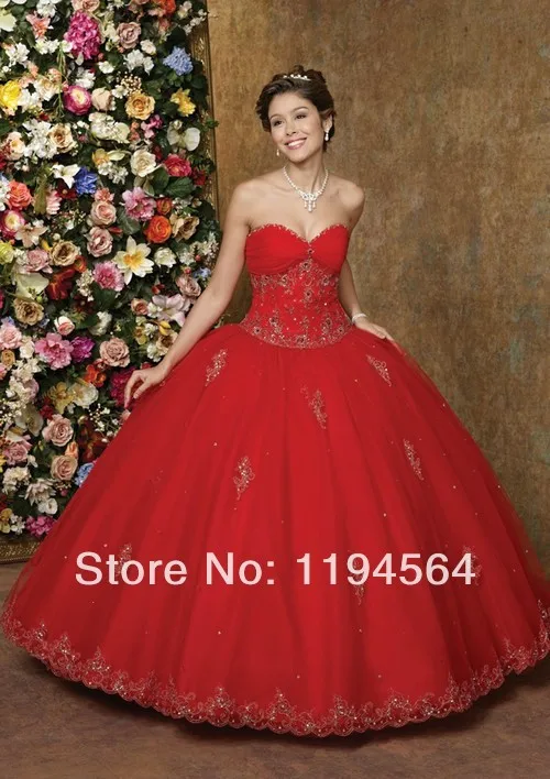 discount-Most Popular Ball Gown Off the Shoulder Sweetheart Beaded Red Quinceanera Dress GR59 | Свадьбы и торжества