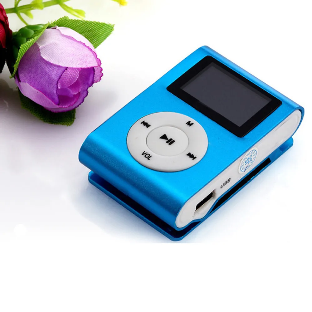 MP3 Музыкальные плееры Спорт Walkman HiFi MP3 Музыкальные плееры мини USB Клип MP3 плеер ЖК-экран Поддержка 32 ГБ Micro SD TF карта плеер