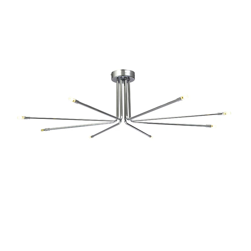 

Simple style modern metal chandelier light chrome LED lamp AC110V 220V living room bedroom lights