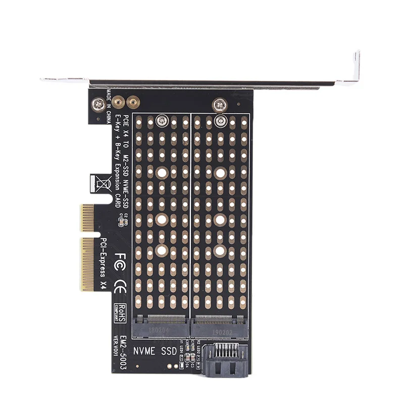 Двойное использование PCIe X4 для NGFF M.2 NVME M Key SATA B 2230 до 2280 SSD адаптер|Платы