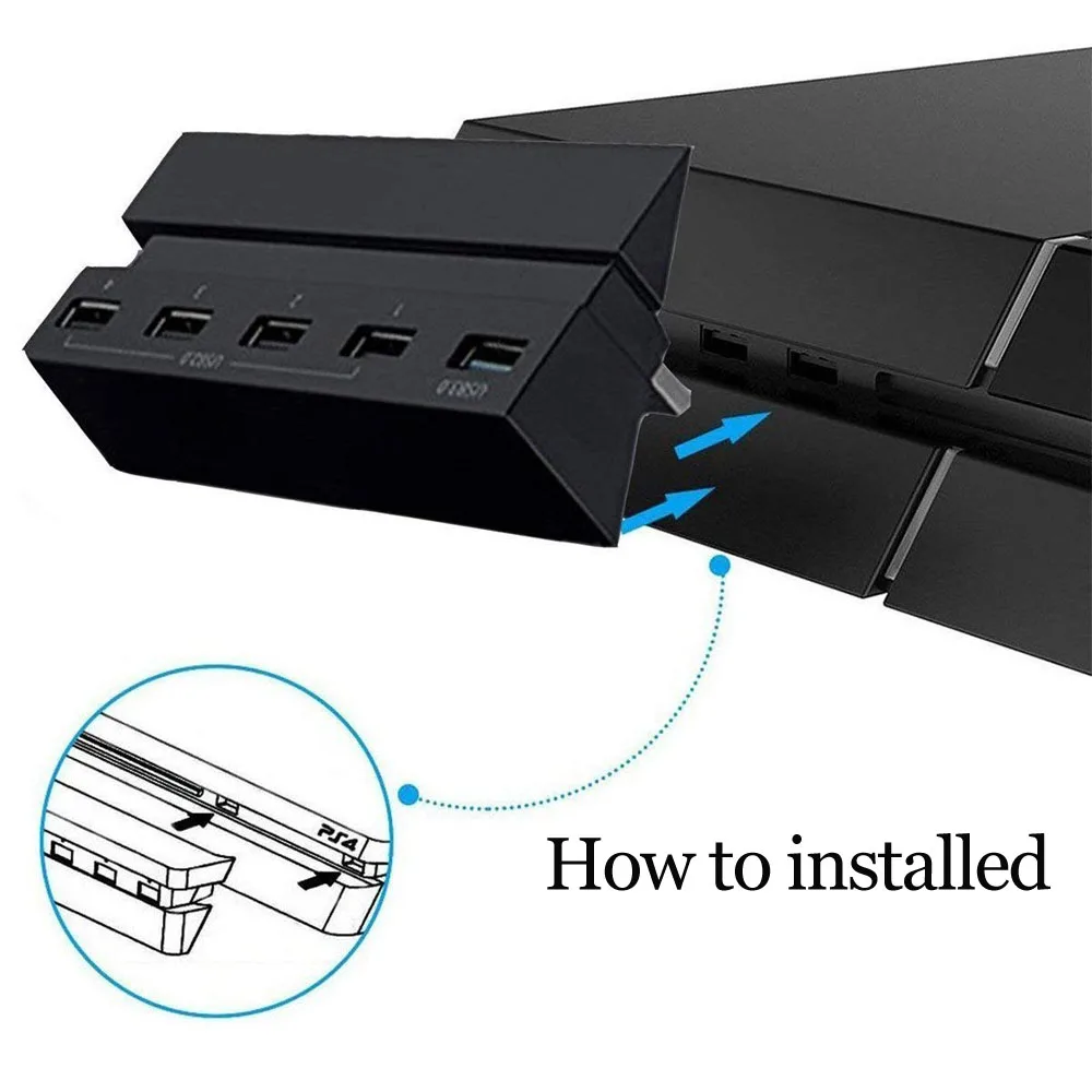 5 концентратор usb-порт для PS4 высокое зарядное устройство сплиттер контроллера расширительный адаптер для sony playstation 4 PS4 Консоль портативный