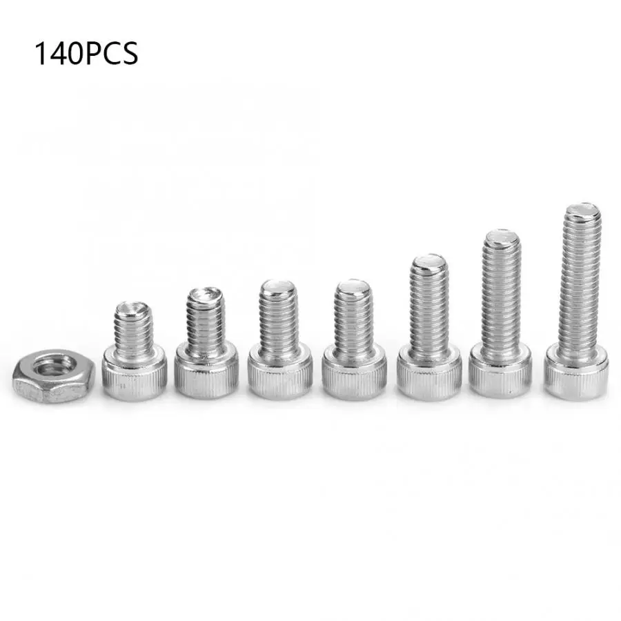 Parafuso inox 140 шт. #10 32 шестигранные болты с шестигранной головкой из нержавеющей
