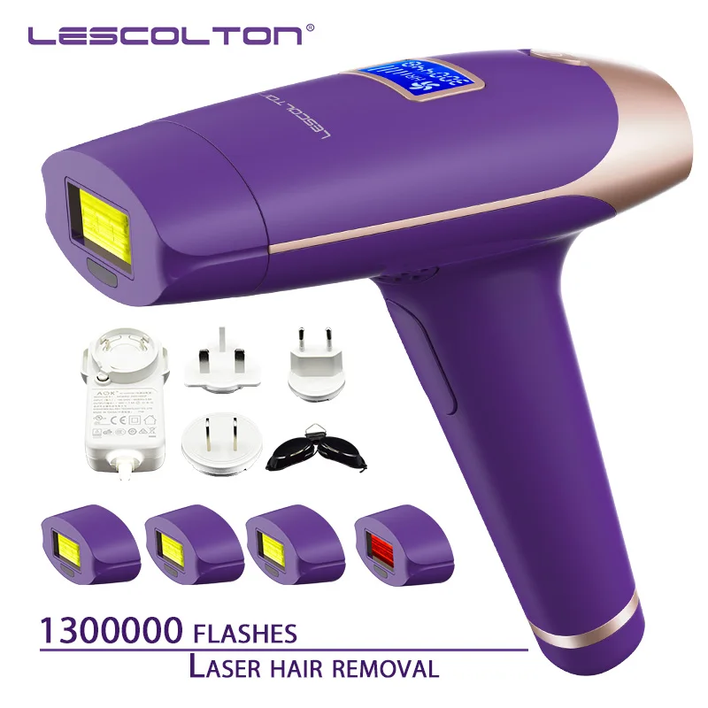 Five Head t009x Lescolton Эпилятор IPL, 1300000 раз, 5 в 1, постоянное удаление волос с ЖК-дисплеем, лазерная машина для бикини Boay, для лица, подмышек - Цвет: Five Head t009x