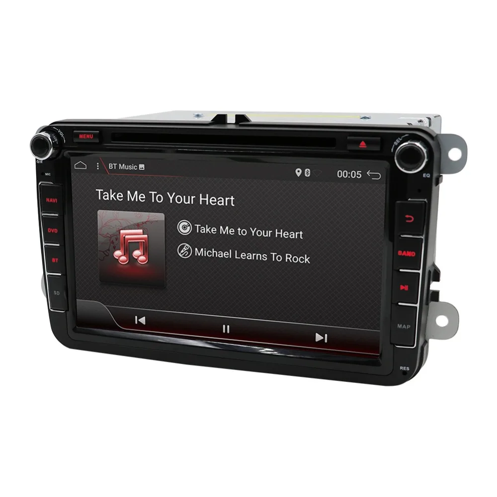 Bosion 2 Din 8 дюймов четырехъядерный Android 7,1 автомобильный dvd для VW Polo Jetta Tiguan passat b6 cc fabia mirror link wifi радио CD в тире