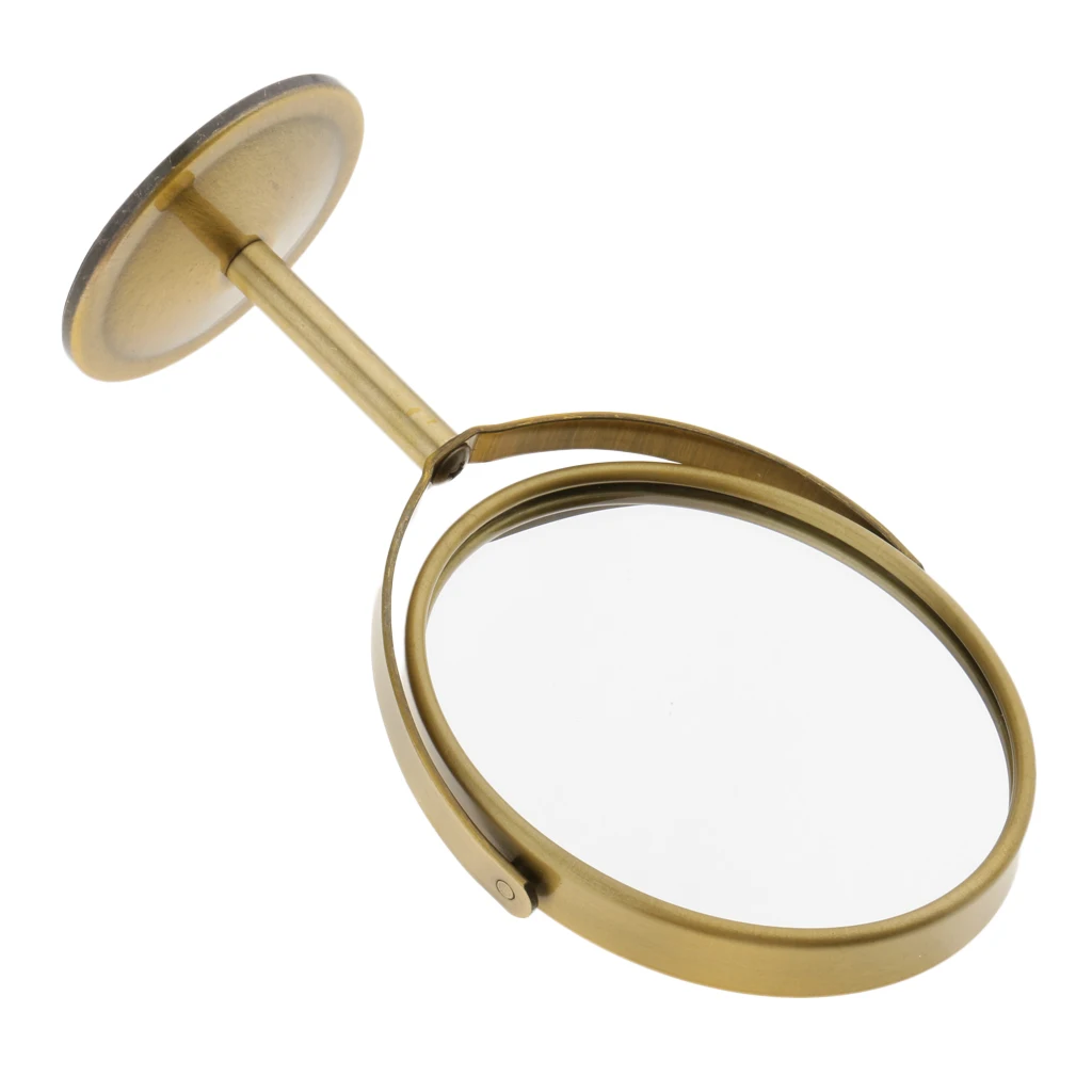 3in Mini Dual Side Normal Magnifying Oval Stand Makeup Table Mirror Desktop revolving Round / Oval double sided mirror