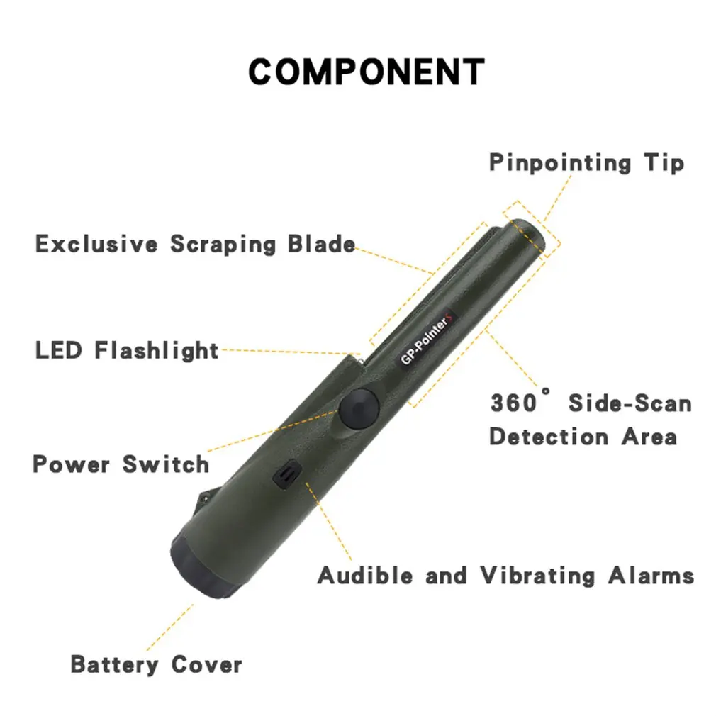 Профессиональный металлодетектор gp-указка, золотой металлодетектор, статическая сигнализация с браслетом