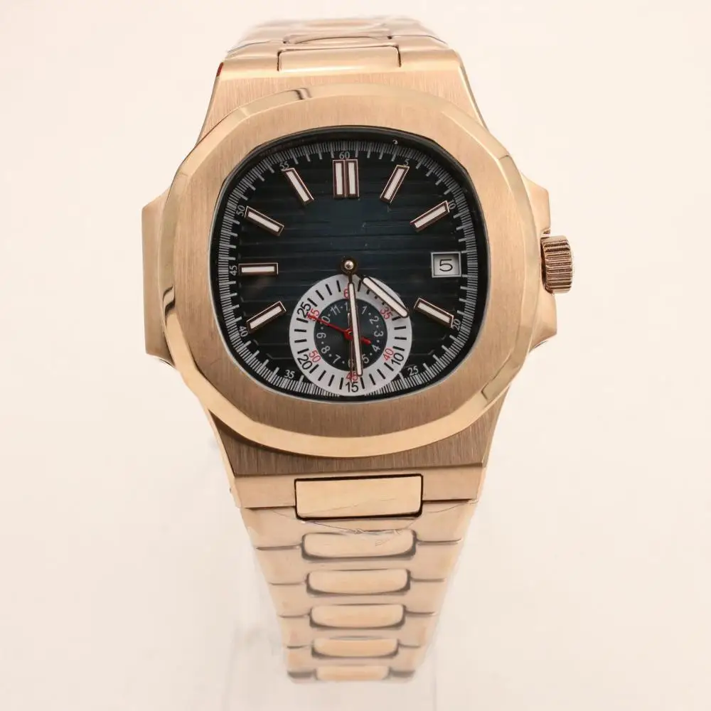 

40MM automatic movement black dial 2813 automatic movement PP series 5980/1R-001 rose gold dial U1 factory AAA high qualitywatch