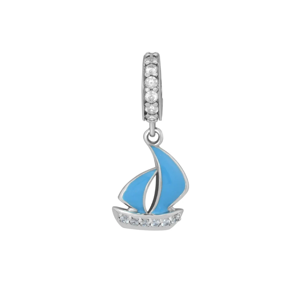 

CKK 100% 925 Sterling Silver Sailboat Dangle Bead Fit Charms Silver 925 Original Bracelet Pendant Beads Jewelry Making Berloque