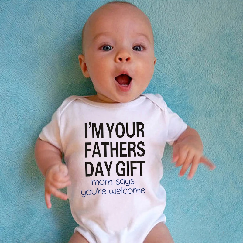 Fathers Day Newborn Kids Baby Girl Boy Clothes Daddy Letter Print