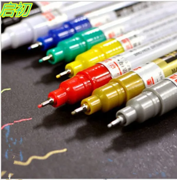 

Authentic 1 PC Metallic Marker 8 Colors 0.7mm Extra Fine Point Paint Marker Non-toxic Permanent Marker Pen DIY Art Mark