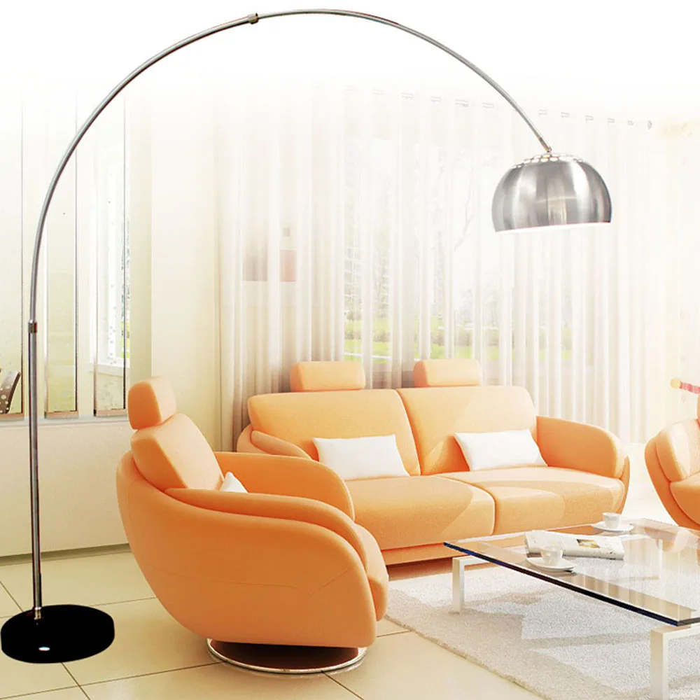 

High Quality Floor Lamps for Living Room 110v-220v LED Office Lighting Fixture E27 Marble Foot Switch Fishing Lamp Floor