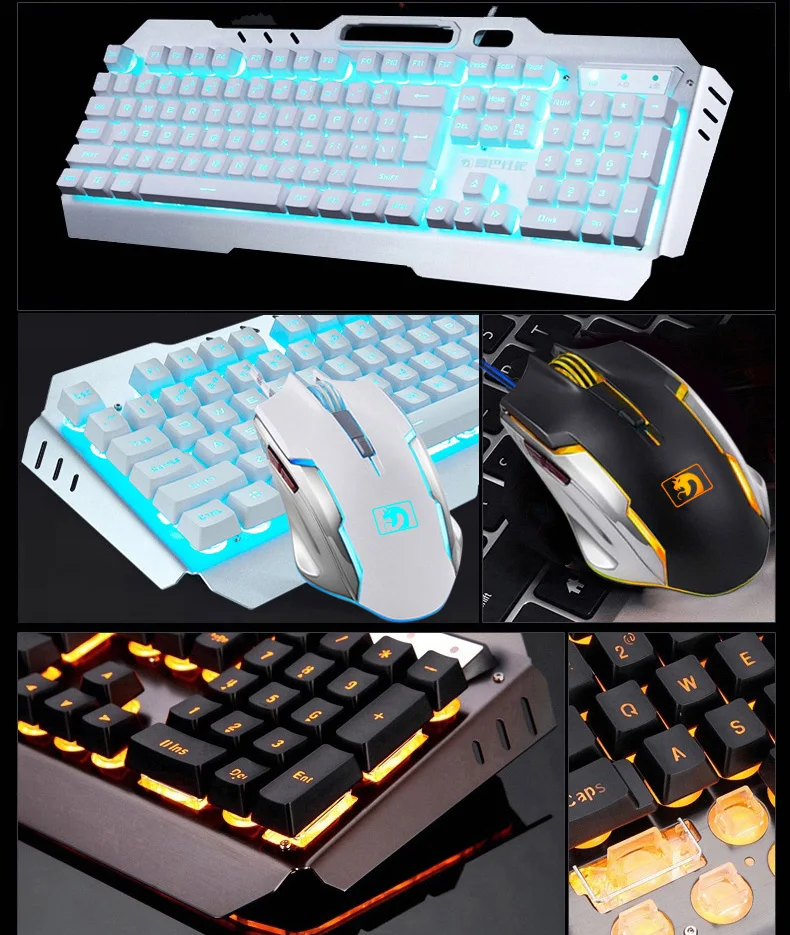 Novo teclado de jogos com fio 104