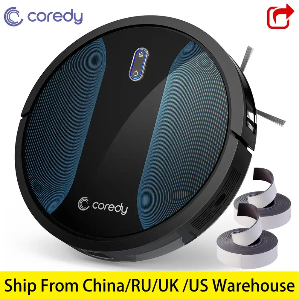 

Coredy R500+ Smart Robot Vacuum Cleaner Dust Cleaning Robotic Rechargeable carpet robots cleaner Pet Hair with Boundary Stripe