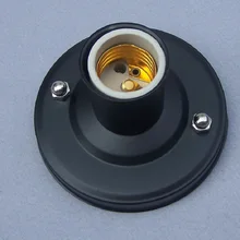 E27 керамический фарфоровый винт патрон с 100 мм матовый черный металлический корпус и 0,5 мм2 провода