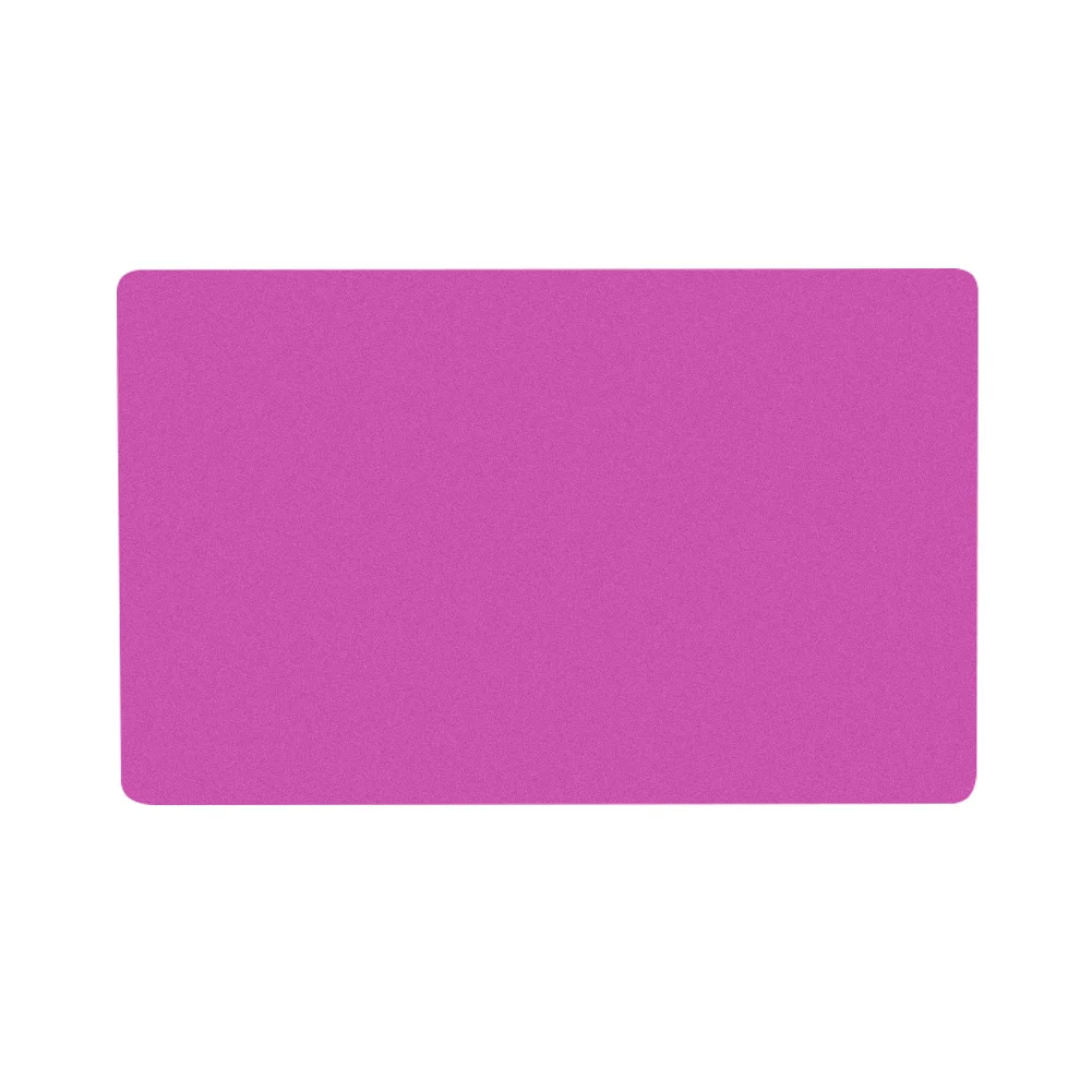 Purple 100 шт 0,2 мм ультра-тонкая алюминиевая визитная карточка алюминиевая карта из сплава лазерная маркировка гравировка бизнес доступ визитная карточка пустой - Цвет: Purple