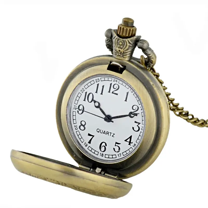 Antique Soviet Hero Stalin Quartz Pocket Watch Vintage Men Women Bronze Pendant Necklace Gifts 2