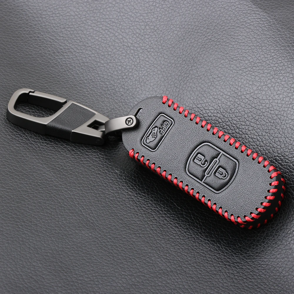 Кожаный чехол для ключей автомобиля Smart Keyless Remote Fob защитный Брелок сумка Mazda 3 CX9 CX3