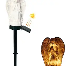 HiMISS Простой в форме ангела светодиодный солнечный свет для сада газон светильник для праздничного оформления