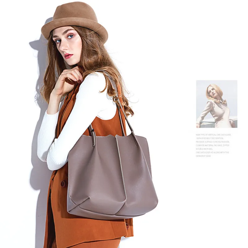 

Fahison Bag Women Leather Bags Handbag for Woman 2018 PASANNE Female Handbags Leather Woman Shopping Handbag Shoulder Bags