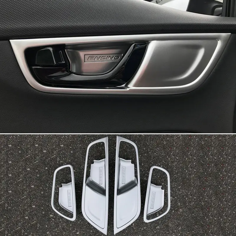 АБС-пластик, автомобильная внутренняя дверная ручка, чаша, наклейка, внутреннее литье, накладки для hyundai Kona Encino, аксессуары для стайлинга автомобилей - Название цвета: ABS Chrome