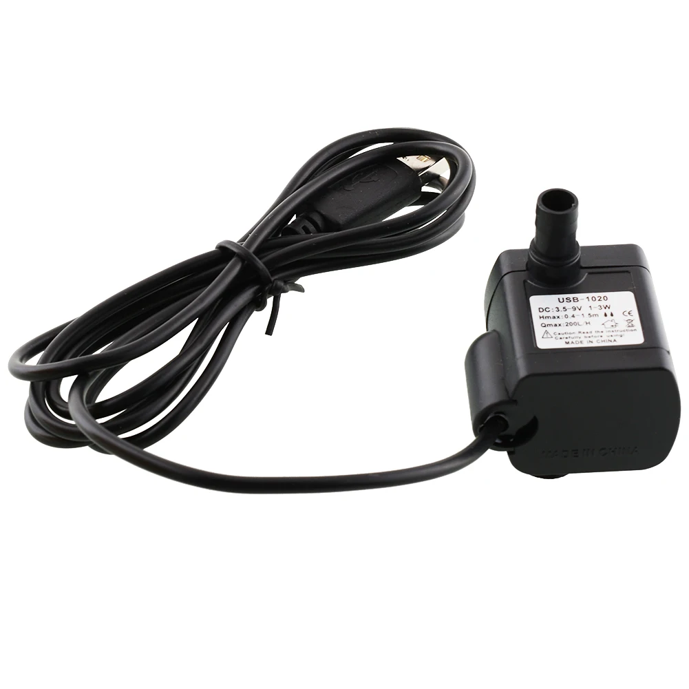 DC 3.5V-9V 3W USB Fountain Water Pump Fish HOT 200L//h Water Circulating