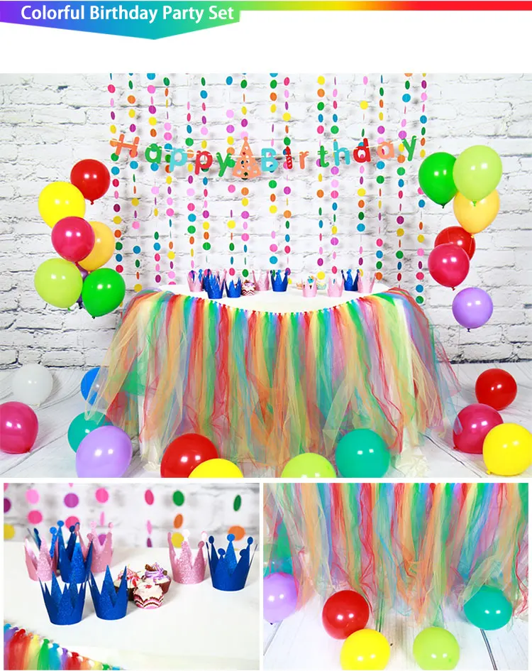 47-57 шт. розовый золотой венок на день рождения HatsParty шары с днем рождения баннер для детей с днем рождения украшения комплект - Цвет: Colorful