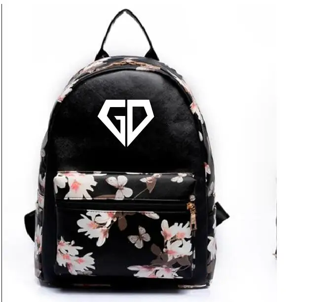 

k-pop new Leisure pu backpack bigbang GD The same paragraph Girls Mini models Korean version College Wind school bag