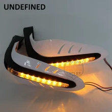 7/" аксессуары для мотоциклов Белый светодиодный кистью бар Защита рук для Honda Kawasaki Chopper Cruiser неопределенная