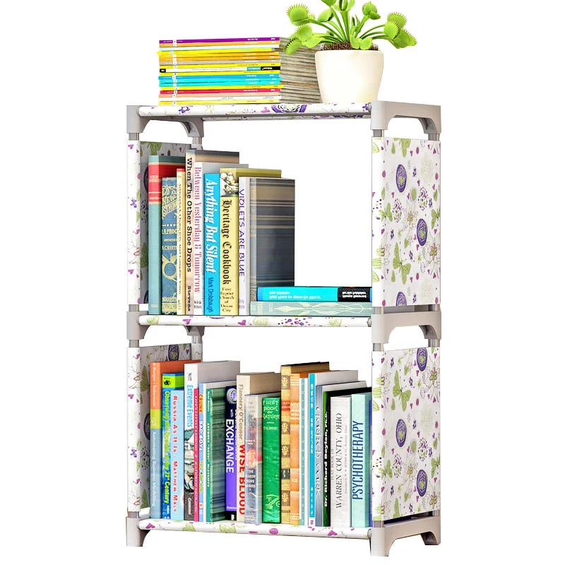

ALALAd Simple bookshelf bookcase shelf racks creative combination of shelf floor children's bookcase