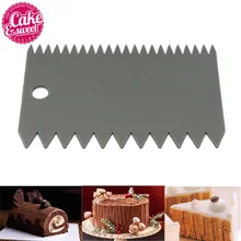 Пластиковый нож для теста, глазурь, скребок для мастики шпатели для торта, выпечки, кондитерские инструменты, зубчатые края, гладкое весло для торта