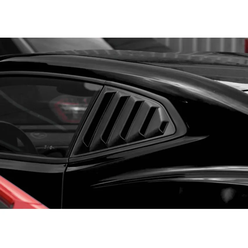 2pcs/set Car Rear Window Side Vent Louvers Scoop Cover Trim Sticker For Chevrolet Camaro+ Car-styling ABS Black