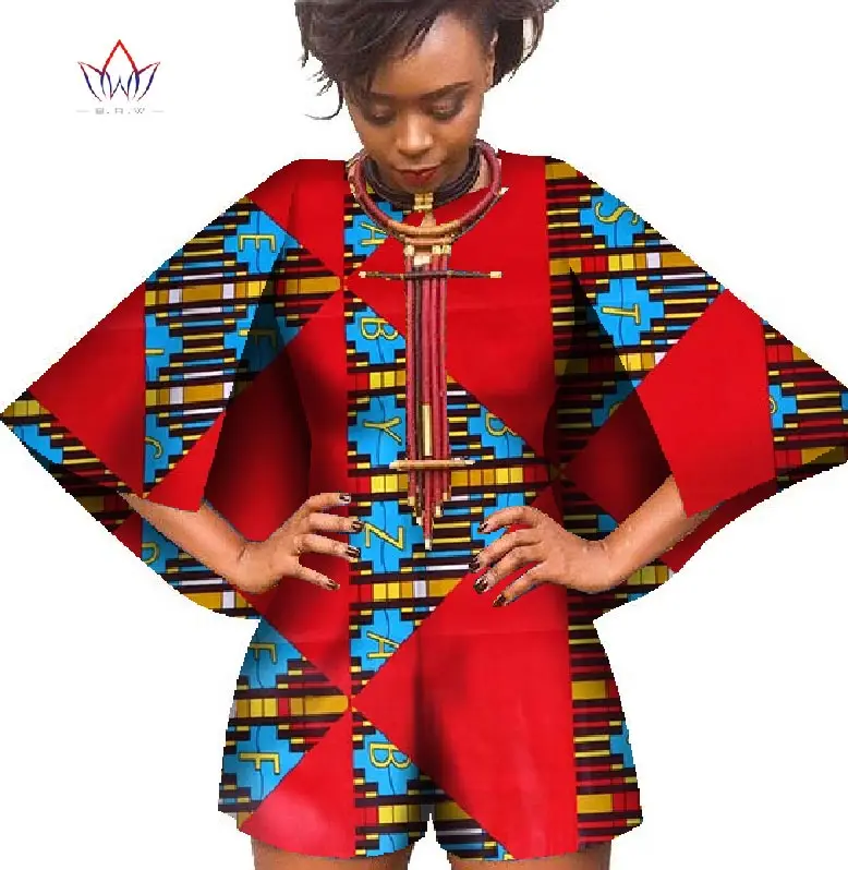 Базен африканский восковой печати Дашики комбинезон размера плюс 6xl комбинезон плащ-комбинезон африканская одежда для женщин WY393