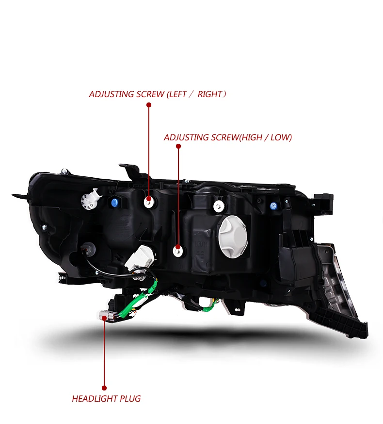 Автомобильный Стильный чехол на голову для Toyota LAND CRUISER LC200 фары- светодиодный фары DRL Объектив Двойной Луч Биксенон HID