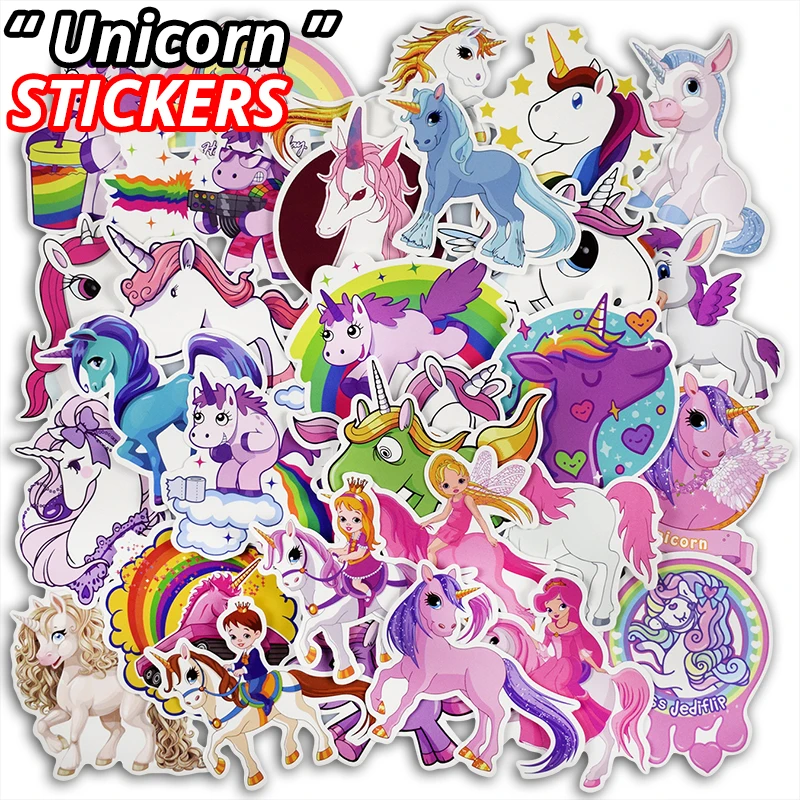 

New 30 Pcs Unicorn Stickers for Laptop Luggage Bike Motorcycle Car Styling Home Decor Decals Cute Funny Waterproof Fixed Sticker