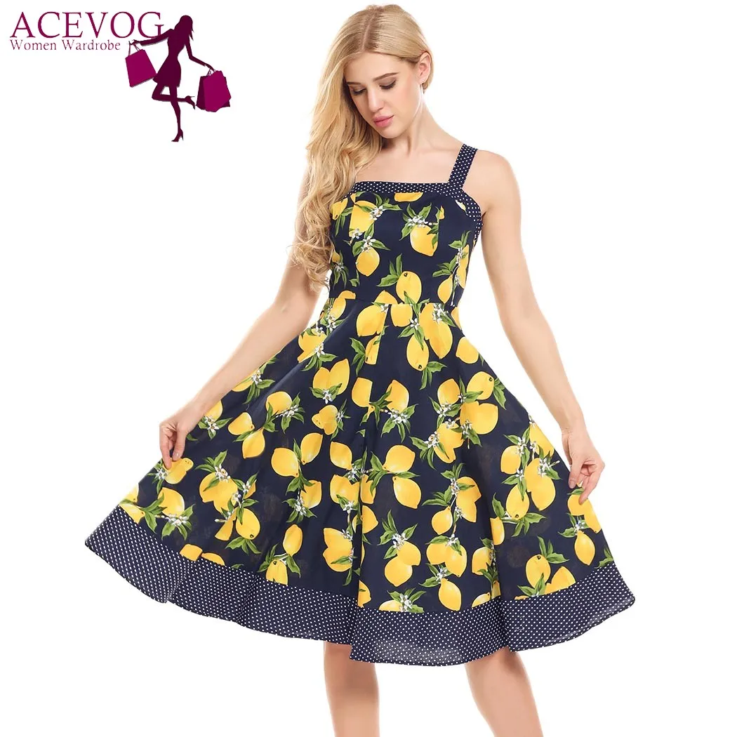 lemon swing dress