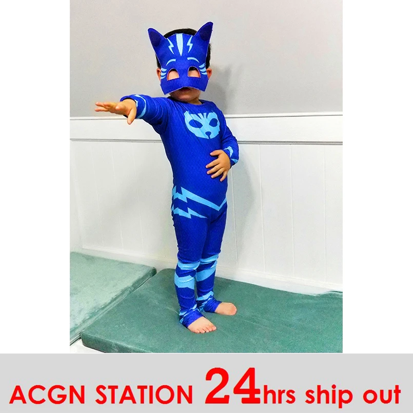 Cartoon Hero Owlette Hero Amaya Hero Gekko Les Pyjamasques cosplay masks Costume Birthday Party for Halloween kid costume Cartoon Hero Owlette Hero Amaya Hero Gekko Les Pyjamasques cosplay masks Costume Birthday Party for Halloween kid costume