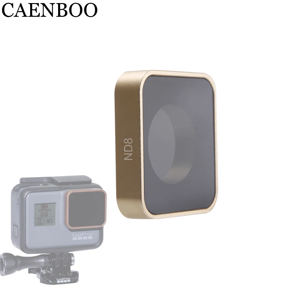

CAENBOO Action Camera Filter Neutral Density ND8 Waterproof Outdoor Glass Diving Protector For Gopro Hero 6/5 Black 2018 1pcs