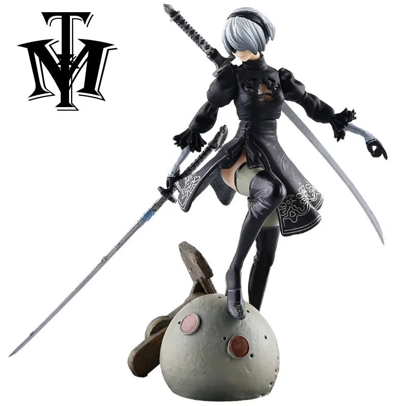 

Anime Sexy Game PC NieR:Automata YoRHa No. 2 Type B 2B 16cm Action Figure Statue hot kids toys Retail box Desk Decor Gift