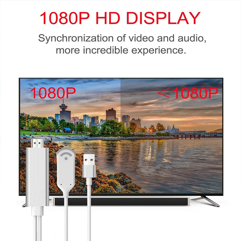  DOITOP Schermo Del Telefono al Convertitore di HDMI Senza Fili WiFi HDTV TV Proiettore HDMI HD Audi