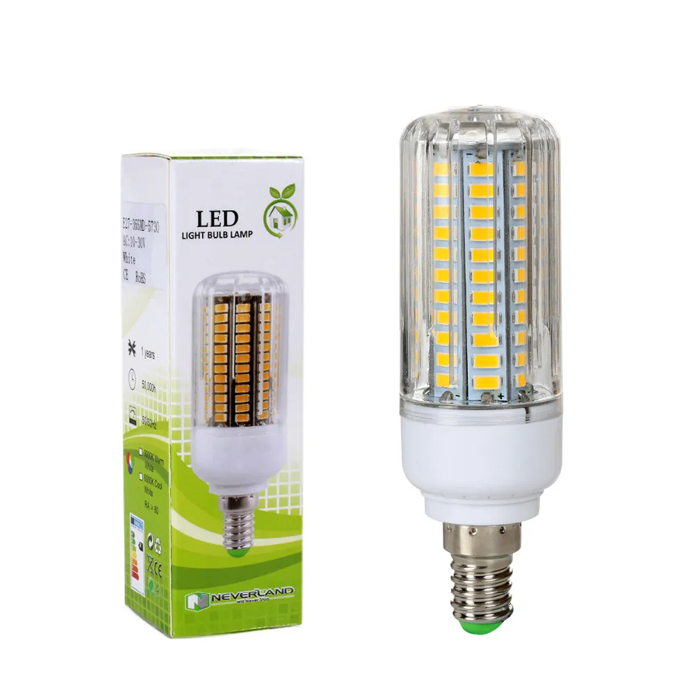 E12 5730 SMD Светодиодная кукурузная лампа 3 Вт 5 7 9 12 13 15 точечная Лампа теплый холодный