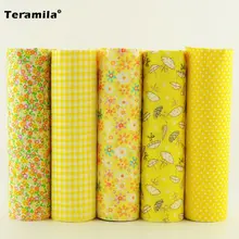 Materials Sewing Plain 5 Pieces 50cm*50cm 5 Free Pattern Cotton Fabric Tissues Different Color Desk and Gift Decoration Art Work