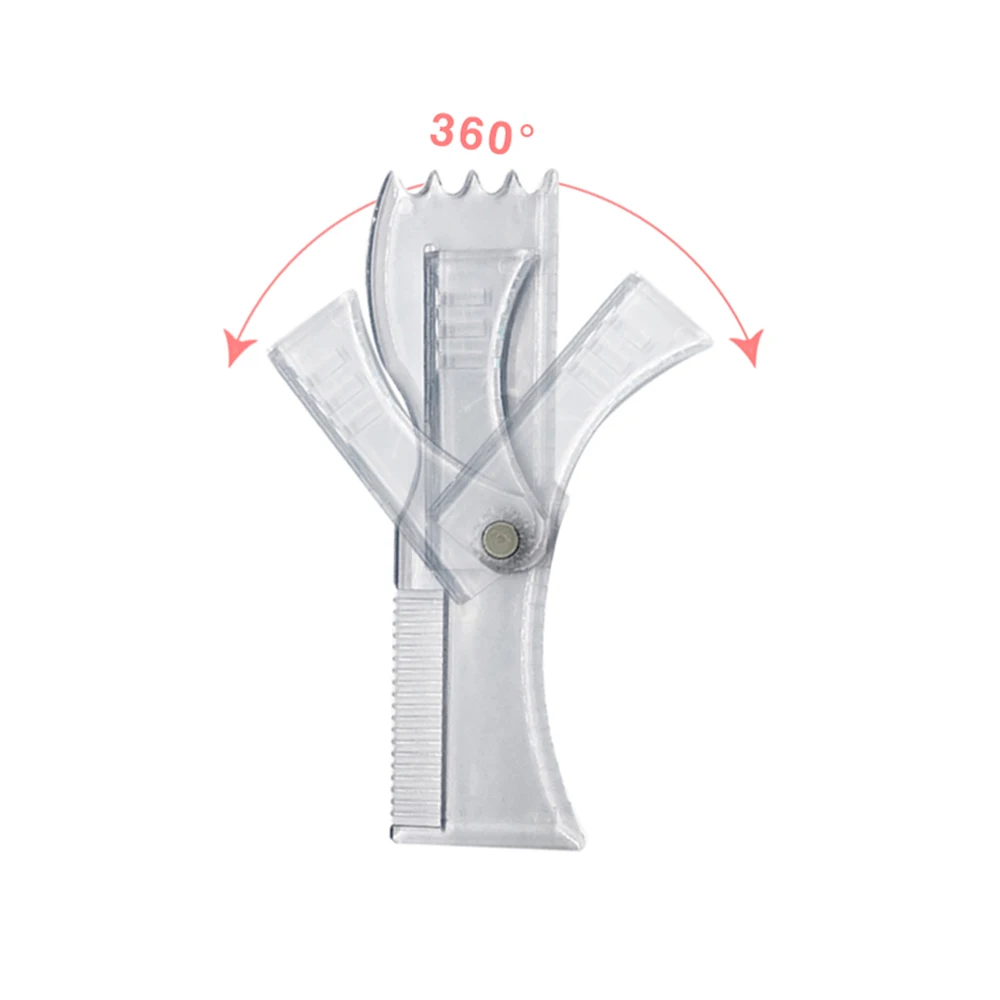 360 Вращение бороды, Стайлинг, форма, шаблон, линейка, расческа, парикмахерский инструмент, прозрачная симметрия, обрезка, формирователь, трафарет для мужчин, инструмент для бороды